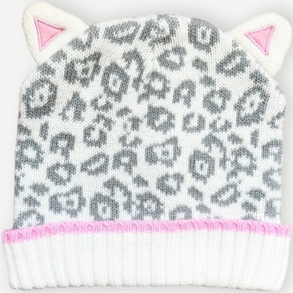 Old Navy & Target Girls Kids Bundle of 2 Winter Hats Pom Pom & Cat Ears.